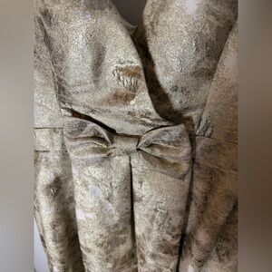 Jessica Simpson golden Metallic Strapless Dress NWOTs size 14 women’s